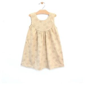 City Mouse Sand Dollar Slub Tank Lace Trim Dress 5Y